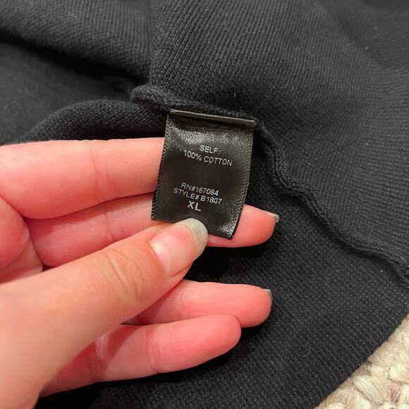 NWOT Tuckernuck 100% Cotton Mock Neck Sweater Black Sz XL Preppy Fall Casual - Picture 6 of 8